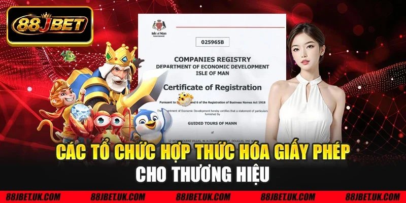 Các tổ chức hợp thức hóa giấy phép cho thương hiệu